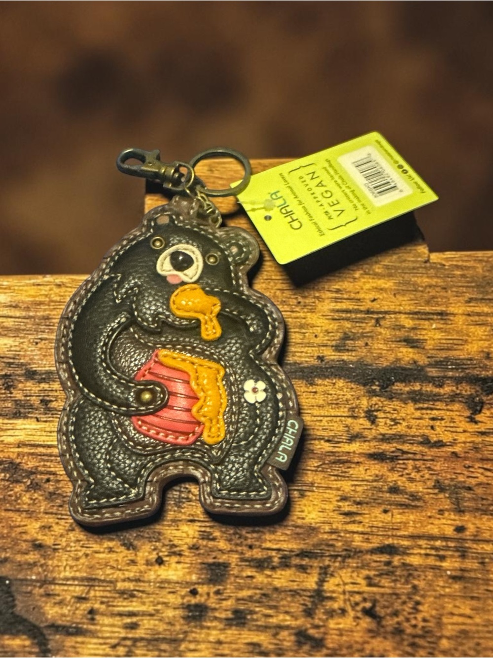 Chala Black Bear Keychain/Coin Pouch